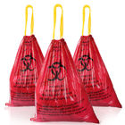Sacchetti di plastica gialli rossi di rischio biologico dell'autoclave per la clinica dell'ospedale