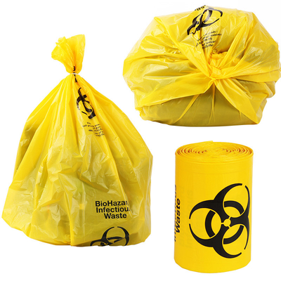 Fodere gialle stampate di plastica di sanità di rischio biologico del materiale dell'HDPE