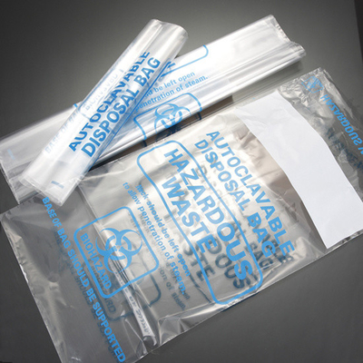 Autoclave di plastica del polipropilene di 2 Mil Clear Biohazard Waste Bag