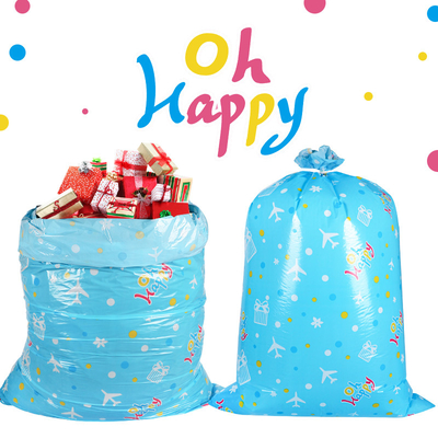 Il regalo gigante a 56 pollici del LDPE insacca con corda e l'etichetta per il compleanno di festa