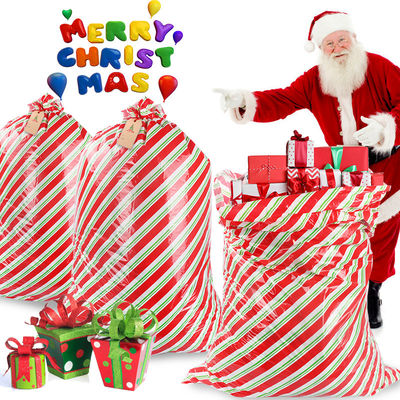 Borse giganti a prova d'umidità del regalo di Natale del LDPE con le etichette