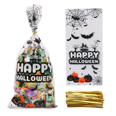 Cliente del LDPE dei pp che stampa le borse del cellofan di Halloween di 150 pezzi